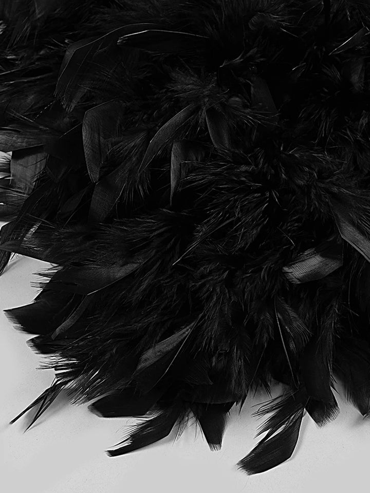 DIVANI Feathers Mini Dress