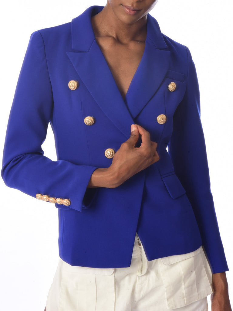 Cotton Double-Breasted Blazer – ZCRAVE