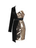 PYRAMID Sequined Mini Dress in Gold