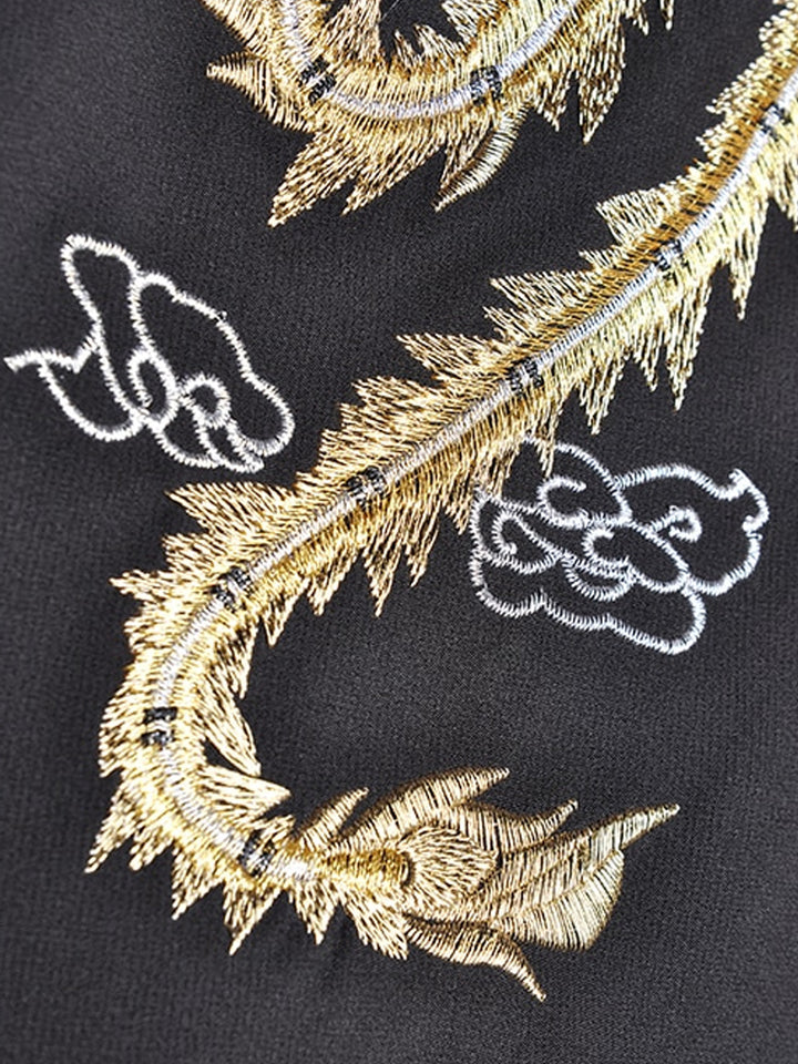 Embroidery Asymmetrical Midi Dress