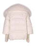 Fur Trim Puffer Jacket in White