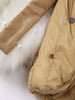 Fur Trim Puffer Jacket in Tan & White