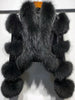 LITALY Fur Trim Leather Jacket in Black