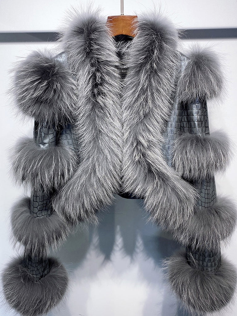 LITALY Fur Trim Leather Jacket – ZCRAVE
