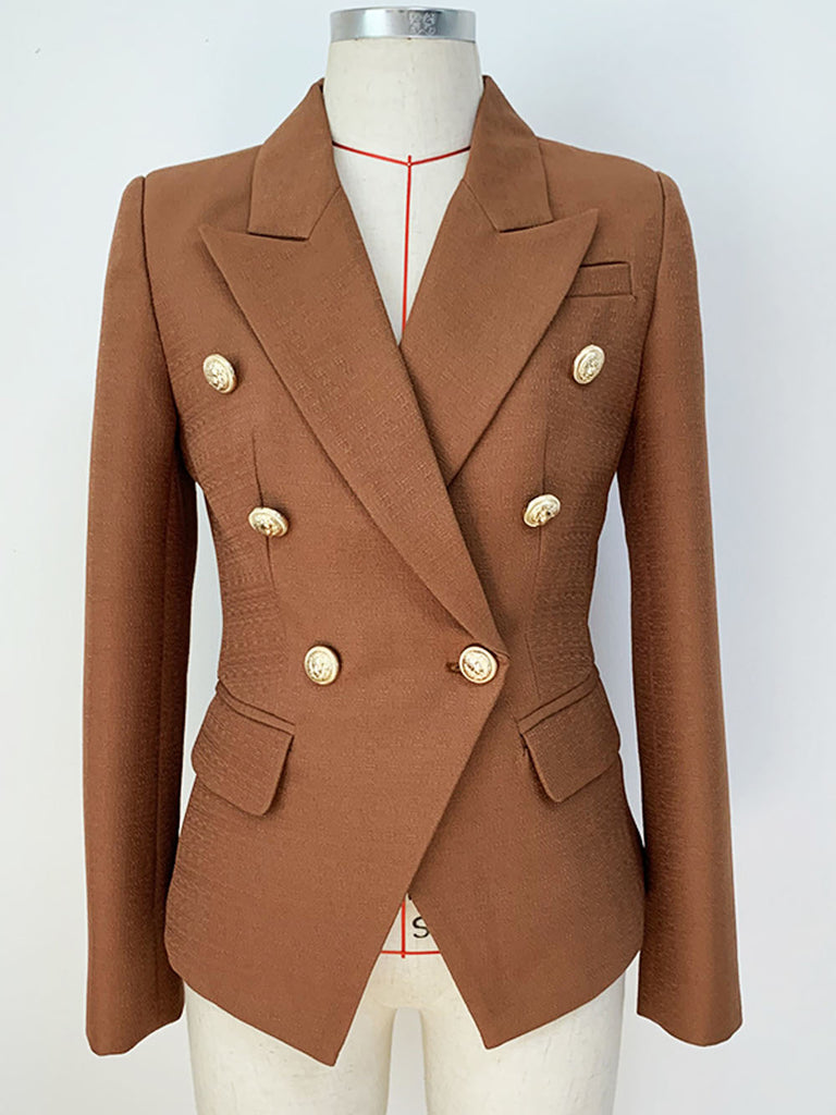 Double Breasted Blazer in Brown