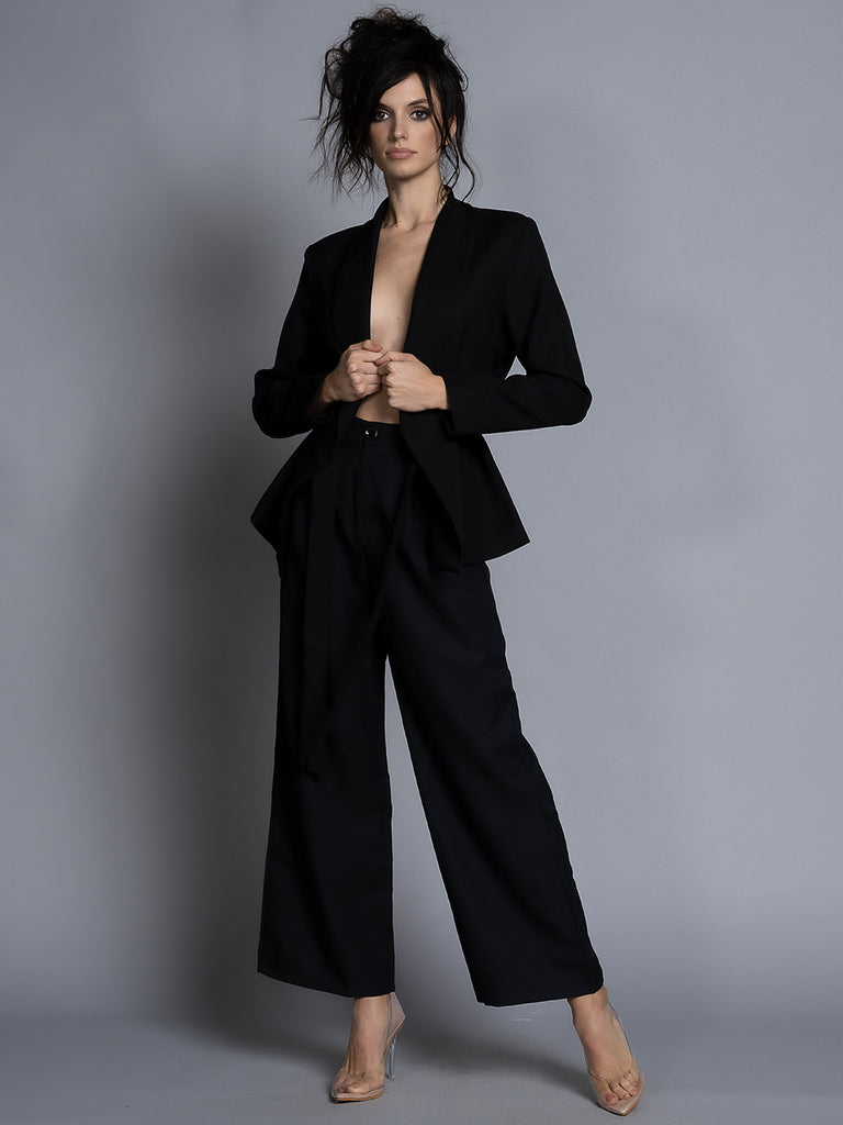 Amazon.com: Women Pant Suit V-Neck Formal Blazer Jacket and Trouser Female  Business Work Wear 2 Piece Set : Clothing, Shoes & Jewelry