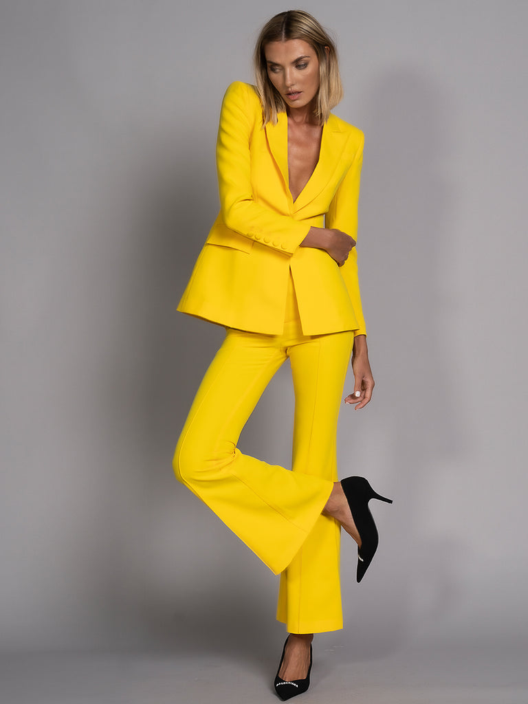 Buy Mustard Yellow Blazer for Women Yellow Wool Blazer With Belt Online in  India  Etsy