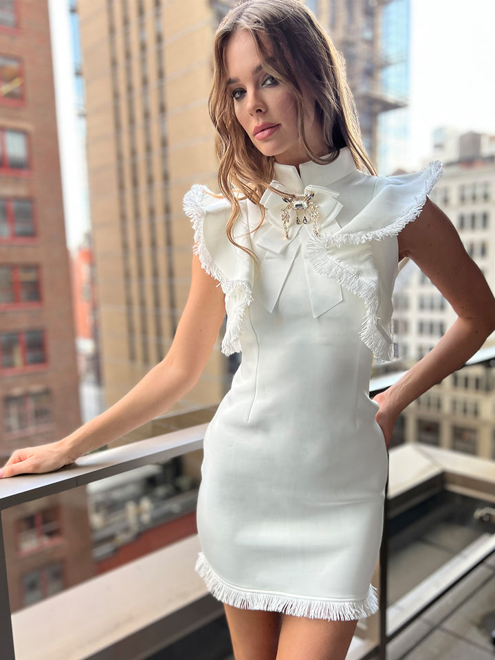 WHITEHAVEN Bodycon Mini Dress in White