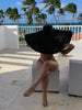 THERESA Oversized Straw-Hat in Black