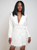FIFTH AVE & THE CITY Feathers Dress in White