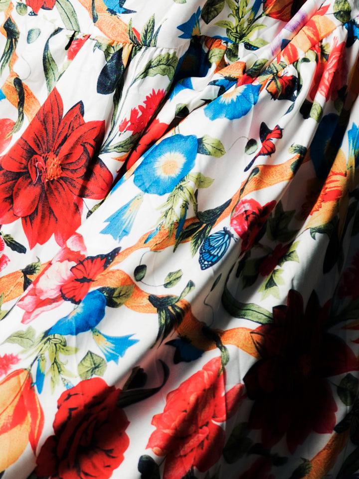 LA REPUBLIQUE Floral Top + Maxi Skirt Matching Set