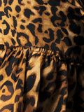 PAR UN TIGRE Cutout Backless Leopard Dress