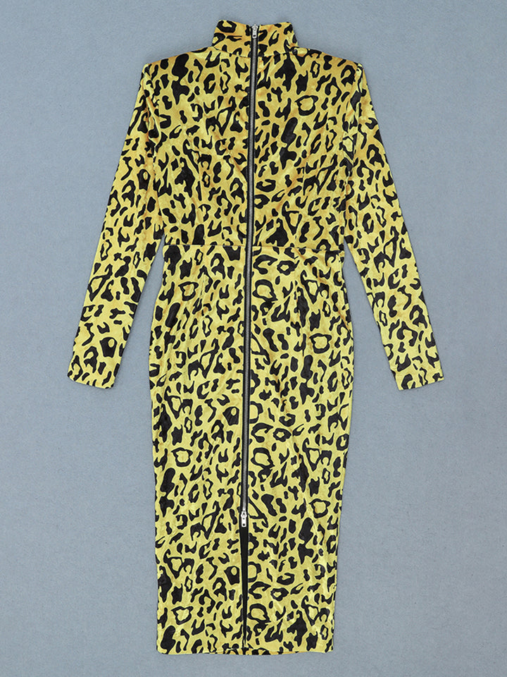 NOCHELLA Leopard Midi Dress
