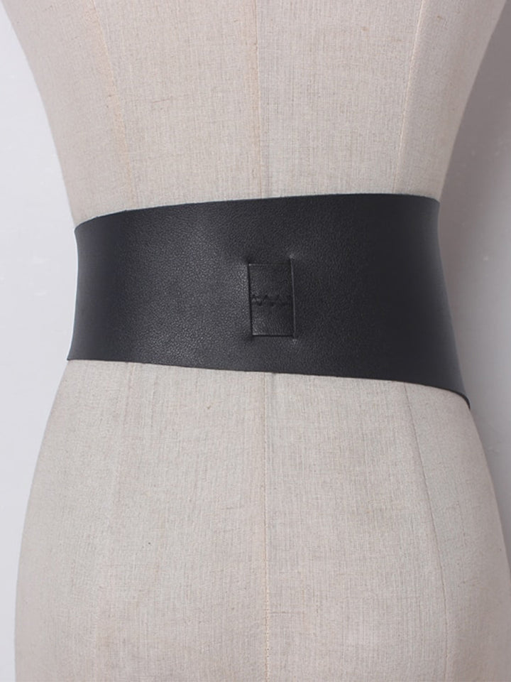 Irregular Faux-Leather Bowknot Belt
