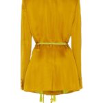 Tasseled Satin Blazer + Pants in Gold - Image 8