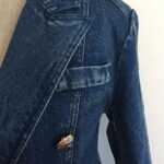 Double-Breasted Denim Blazer - Image 13