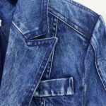 Double-Breasted Denim Blazer - Image 17
