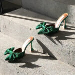 Pointed Toe Bow High Heels Pumps - Image 18