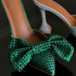 Pointed Toe Bow High Heels Pumps - Image 8