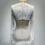 OPERA Sequins & Feathers Mini Dress - Image 9
