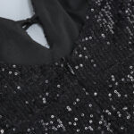 NIKA Sequin Mini Dress in Black - Image 4