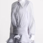 DREA Mini Dress in Gray - Image 7