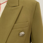 Double Breasted Blazer in Green - Image 6