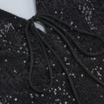 NIKA Sequin Mini Dress in Black - Image 5