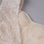 ETAME Sequins Mini Dress in Beige - Image 13