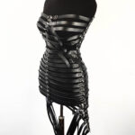 FIBBIA Buckle Belts Dress in Black - Image 4