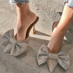 Pointed Toe Bow High Heels Pumps