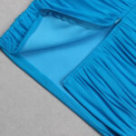 ELKE Strapless Ruched Midi Dress in Lycra - Image 8