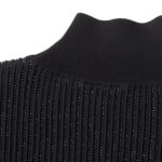 CHO Ribbed-knit Turtleneck Sweater in Black - Image 8