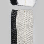 MAGLINA Feather Top & Sequins Skirt Set in White - Image 15