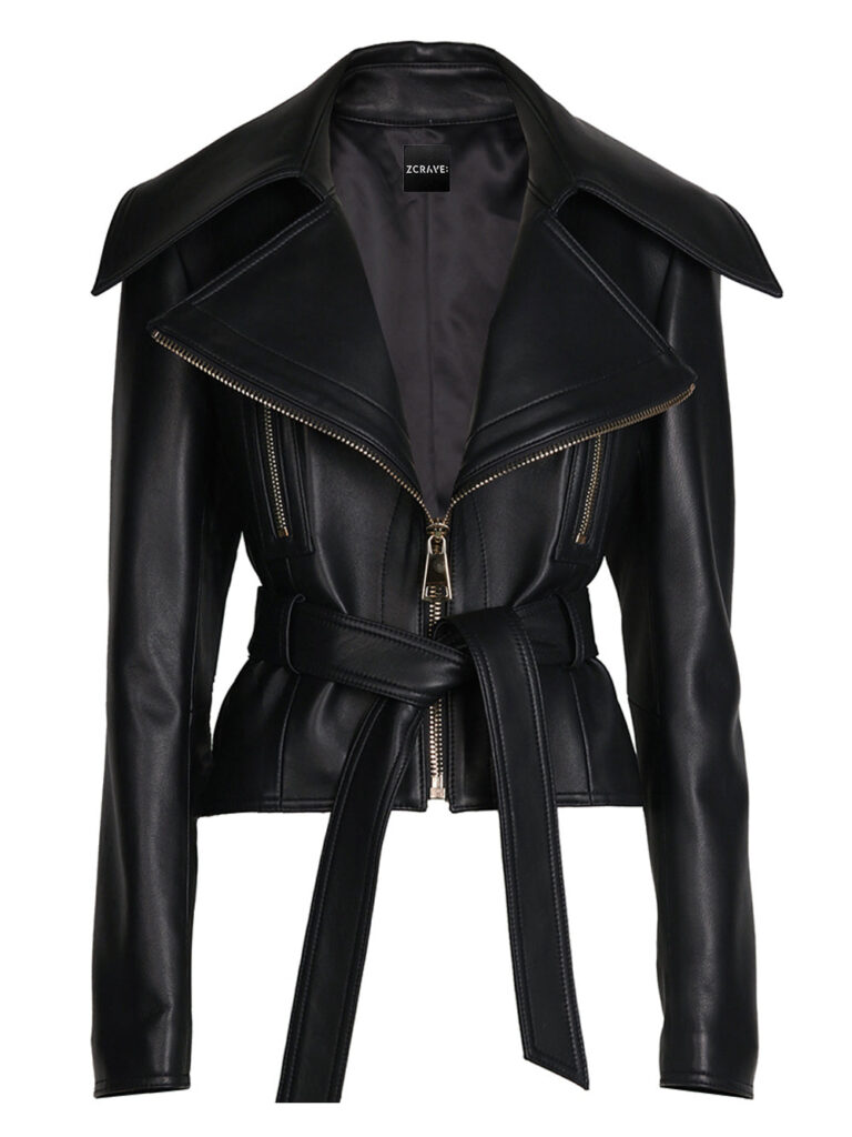 MONTE Belted Leather Jacket