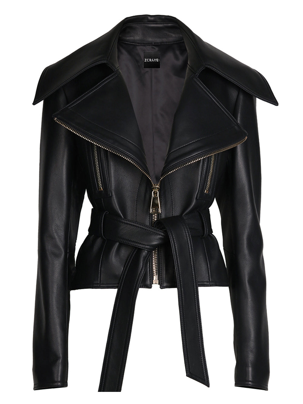 MONTE Belted Leather Jacket