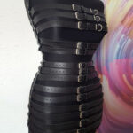 FIBBIA Buckle Belts Dress in Black - Image 8