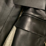 ABELLE Leather Double Breasted Blazer Dress - Image 4