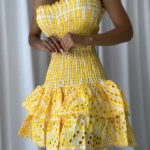 POETTE Mini Dress in Yellow - Image 2