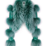 LITALY Fur Trim Leather Jacket in Green - Image 7