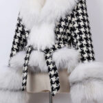 Faux Fur Houndstooth Jacket - Image 24