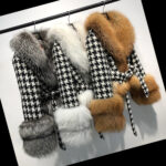 Faux Fur Houndstooth Jacket - Image 25