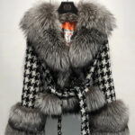 Faux Fur Houndstooth Jacket - Image 8