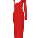 BRIGHTON Slit Dress in Red - Image 5