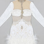 OPERA Sequins & Feathers Mini Dress - Image 5