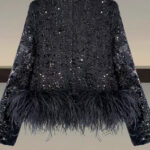 RELLE Sequins & Feather Jacket - Image 4