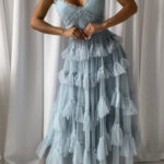 NILA Tulle Maxi Dress in Columbia - Image 3