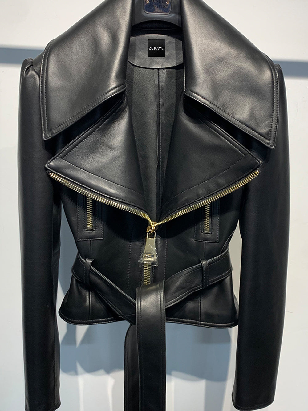 MONTE Belted Leather Jacket
