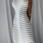 JAE SS Sheer Midi Dress in White - Image 3