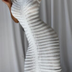 JAE SS Sheer Midi Dress in White - Image 4